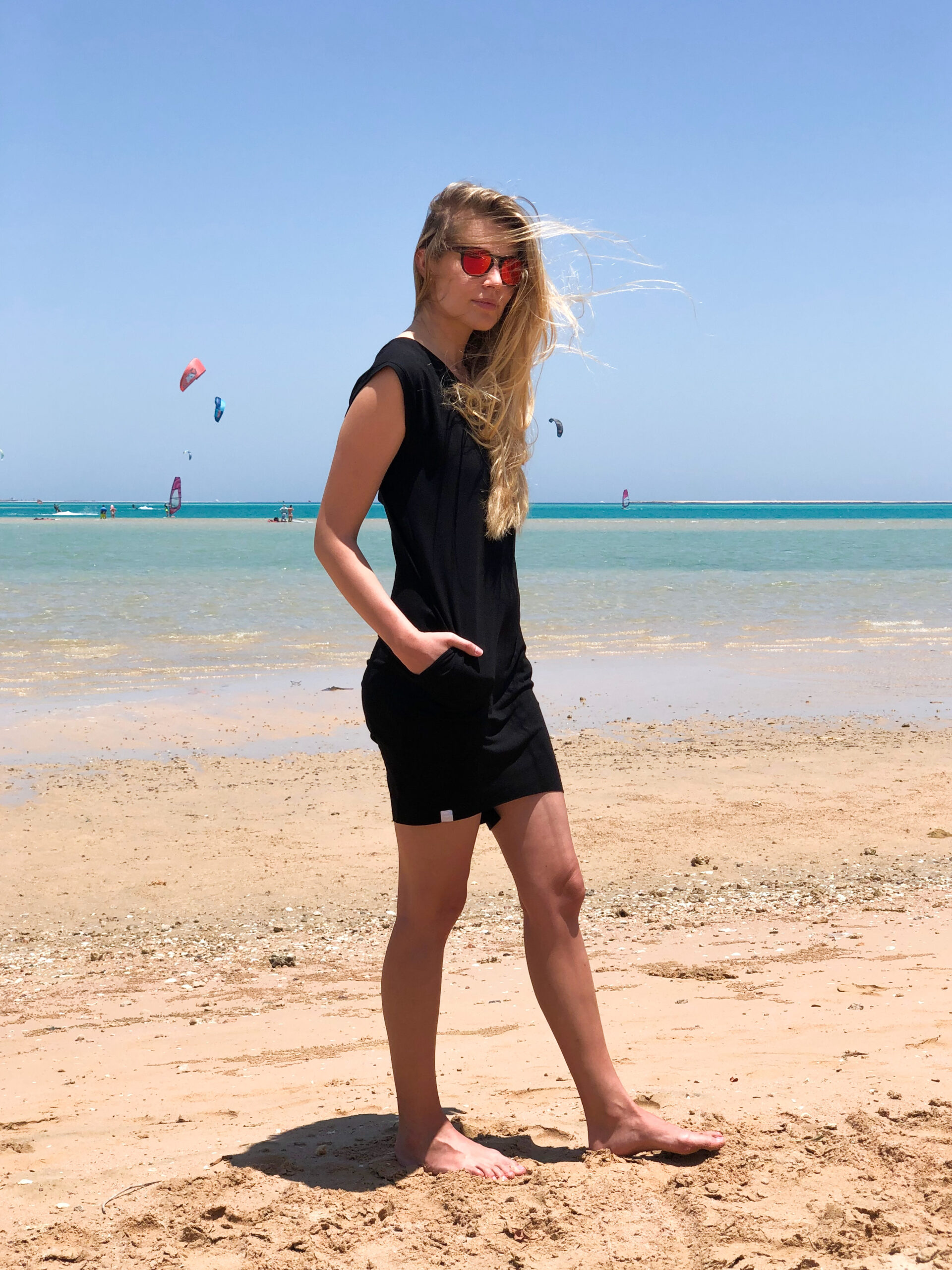 Šaty White sand beach- bambus black - Image 5