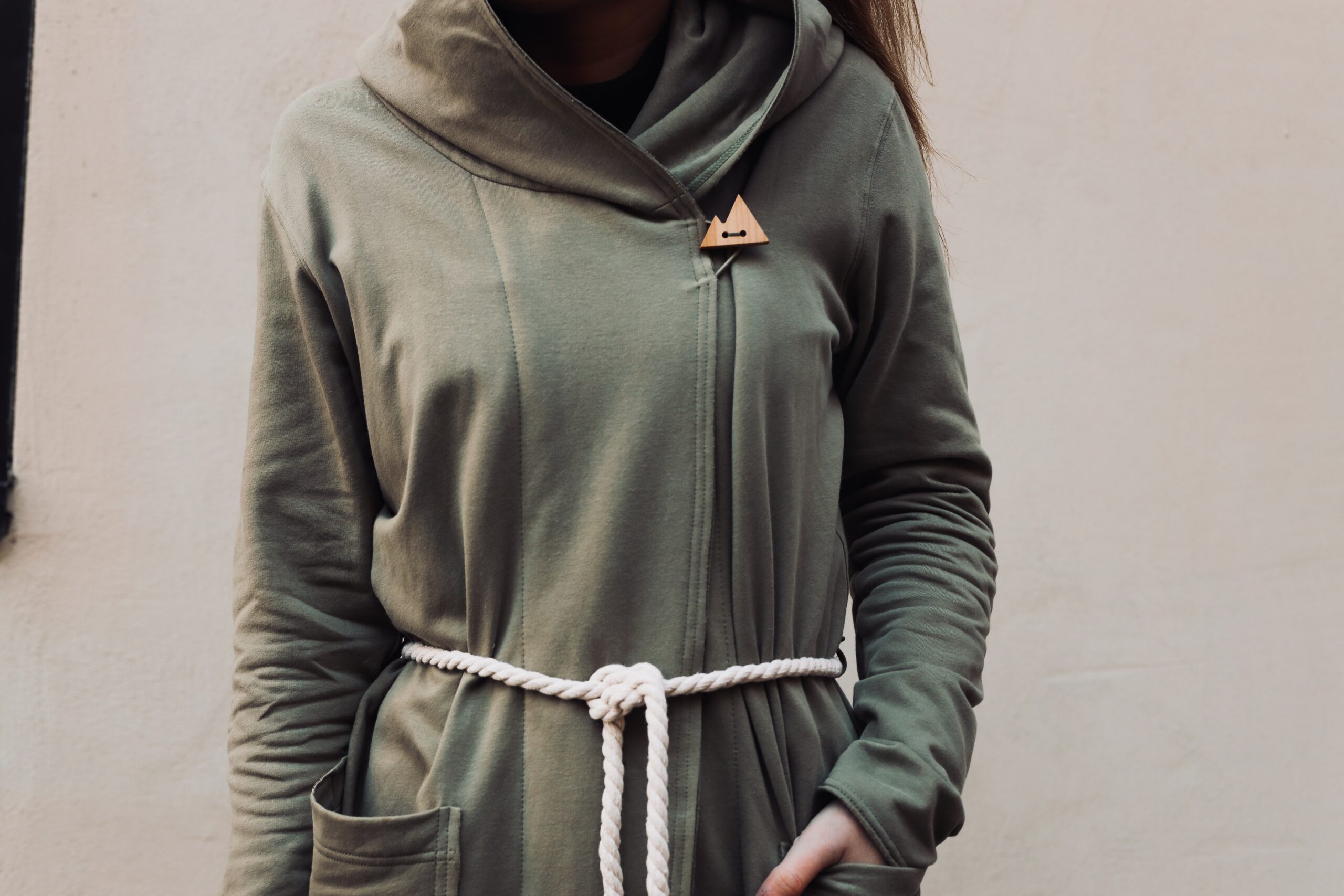 Kabátek MIDI khaki - Image 8