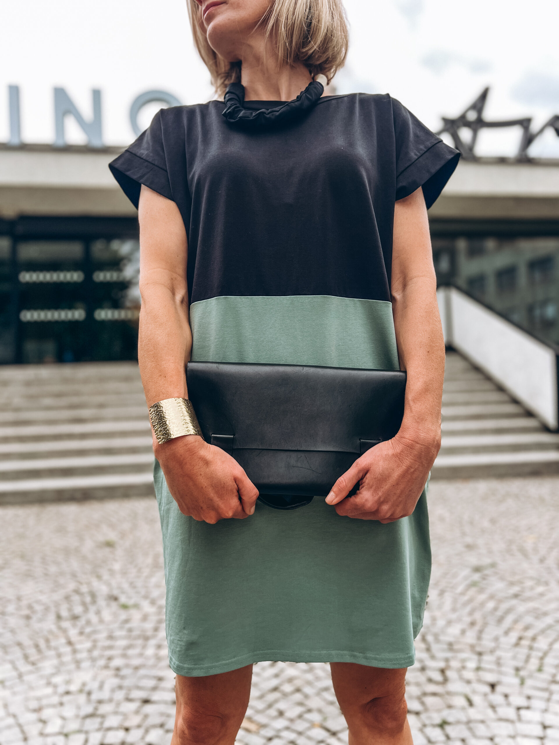 Šaty SANTA CRUZ organic black-green - Obrázek 5