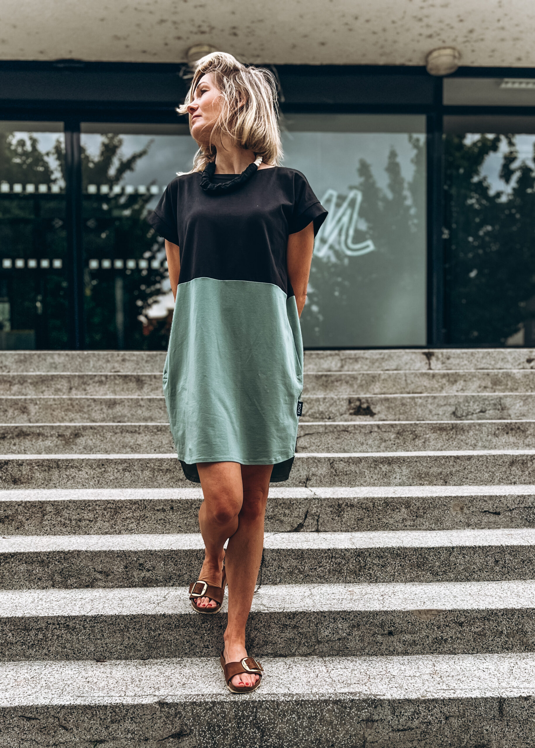 Šaty SANTA CRUZ organic black-green